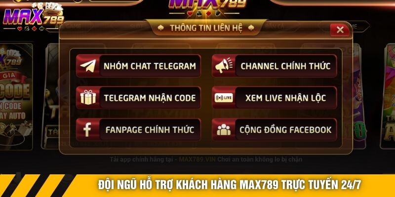 Đội ngũ hỗ trợ khách hàng Max789 trực tuyến 24/7